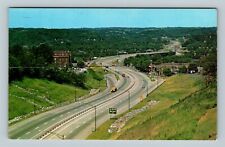 Zanesville OH, Modern Expressway Interstate 70, Ohio Vintage Postcard picture