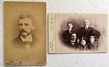 Antique Cabinet Card Lot Family Portrait & Young Man York Pennsylvania PA picture