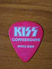 KISS Gene Simmons Coffee House Myrtle Beach SC Red Guitar Pick Unused The Demon picture