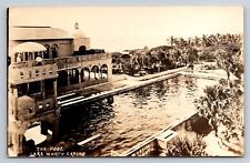 RPPC Postcard FL Lake Worth The Pool Lake Worth Casino c1940s AE29 picture