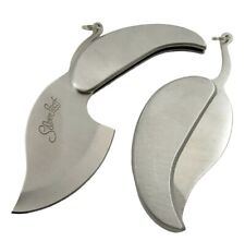 New Silver Leaf Folding Pocket Knife With Key Ring picture