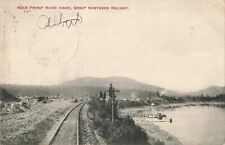 Great Northern Railway Near Priest River Idaho ID 1909 Postcard picture