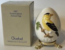 Vintage 1987 Goebel 10th Edition Annual Bird Easter Egg Original Box picture