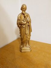 Vintage Religious St. Joseph Metal Saint Icon Figurine picture