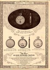 Howard Watches 18K Green Bascine No 1422 1924 Pocketwatch Catalog Page picture
