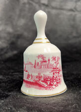 THE DANBURY MINT SPODE Fine China Bell Pink Country & GOLD TRIM England picture