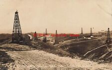 CA, Coalinga, California, RPPC, Standard Oil Company Oil Field Wells Derricks picture