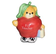Vintage 1989 Enesco Lucy & Me Lucy Rigg Bear Apple For Teacher Figurine picture