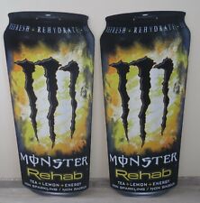 2x Monster Energy Rehab outdoor gas station plastic sign 20