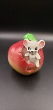 Giftcraft (Canada)  1960's Anthropomorphic Mouse In Apple Toothpick Holder Cute picture