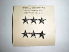 ORIGINAL WWII-1950'S LT GENERAL COLLAR RANK ON CARD picture