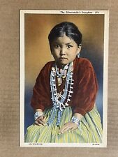 Postcard Navajo Indian Girl Silversmith's Daughter Vintage Native Americana picture