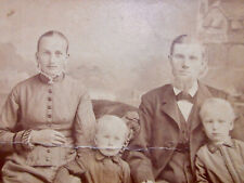 Antique Cabinet Card STRIKING LOOKING FAMILY Wells Minnesota picture