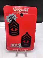Vanguard Hard Corps Black Scratch Resistant MILITARY RANK PINS  First Sergeant picture