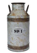Vintiquewise Galvanized Metal Rustic Milk Can Large picture