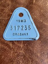 1983 Brabant Belgium Bicycle 🚲 License Plate Metal Vintage Tag # 317235 picture