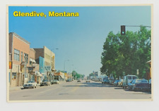 Business District on Merril Glendive Montana Postcard Unposted picture