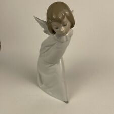 LLADRO Curious Angel Holding Lantern #4960 Retired Figurine 9.5