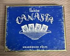 Vintage 1950s Canasta Playing Cards Blackstone Complete, 2 Decks 4 Jokers Instr picture