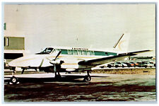 c1970's Frontier Airlines Beech 99A Airplane Vintage Unposted Postcard picture