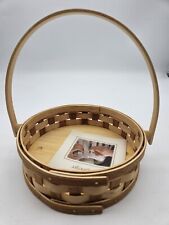 Longaberger 2006 Cherry & Natural Checked Small Pie Basket Homestead Second picture