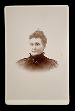 Original Old Genuine Vintage Cabinet Card Picture Beautiful Lady Woman Dress picture