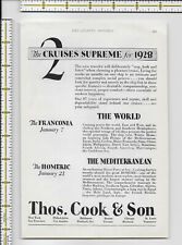Franconia Homeric Thos. Cook & Son cruise 1927 magazine print ad picture
