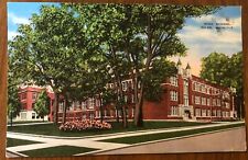 High School Campus Niles Michigan MI Pre-Chrome Era Postcard 1941 Postmark picture