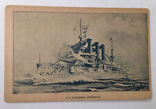 US Navy Battleship Ship Connecticut Vintage Postcard World War 1 Not Posted picture