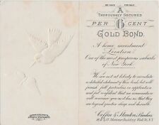 [28285] Ca. 1890's GOLD BOND offered by COFFIN & STANTON BANKERS, WALL ST., N.Y. picture