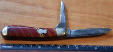 Rare Candy Stripe 2 Blade Pocket Knife by C. F. Wolfertz in Allentown, PA picture