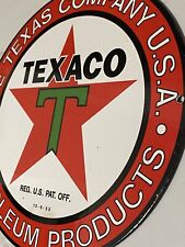 TEXACO STAR  PORCELAIN COLLECTIBLE RUSTIC ADVERTISING GARAGE SHOP GAS AMERICANA picture