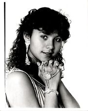 LD245 1987 Orig Ren Norton Photo BEAUTIFUL JEWELRY MODEL CHAINED RINGS EARRINGS picture