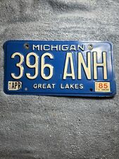 1985 Michigan License Plate 396 ANH picture