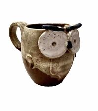 Appalachian Ceramics Owl Coffee Mug Cup Pottery 4” New picture