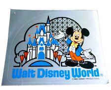 Vintage Sticker Walt Disney Productions Magic Kingdom Epcot Mickey Mouse Decal picture