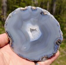GORGEOUS LIGHT BLUE MEXICAN COCONUT AGATE  1LB 9.3OZ NATURAL DISPLAY AGATE picture