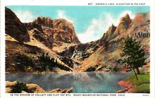 Postcard Emerald Lake Rocky Mountain National Park Colorado picture