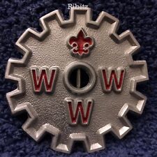 BSA OA Lodge 13 Wiatava Cog Belt Buckle red letters -round with lodge totem- OCC picture