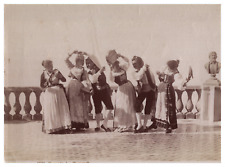 Italy, Tyrol, Group of Musicians, Vintage Print, ca.1875 Vintage Print Shoot picture