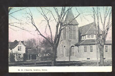 ACKLEY IOWA METHODIST EPISCOPAL CHURCH VINTAGE POSTCARD 1922 SPENCER IA BEVING picture