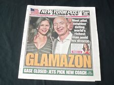 2019 JANUARY 10 NEW YORK POST NEWSPAPER - JEFF BEZOS & LAUREN SANCHEZ - GLAMAZON picture