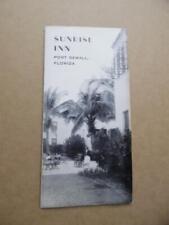 c.1920s Sunrise Inn Port Sewell Florida Brochure near Stuart Vintage Original VG picture