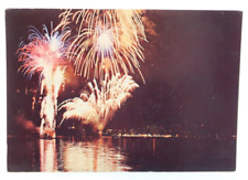 Lucerna Festa Notturna Sul Lago Fireworks Nr. 5665 Edizione Vintage Postcard picture
