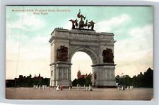 New York City NY,, Memorial Arch, Prospect Park, c1909 Vintage Souvenir Postcard picture