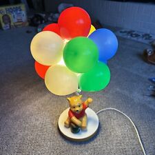 Vintage Winnie the Pooh 1980 Honey Pot Bear Holding Balloons NightLight Musical picture