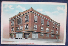 1919 Atchison Kansas Masonic Temple Postcard & Cancel picture