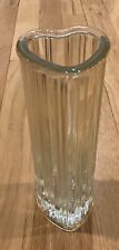 FTDA 1982 HEART SHAPED  RIBBED GLASS VASE picture