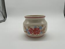 Vintage FTD 1981 Planter Pink & Blue floral Design 4” Tall Made in USA picture