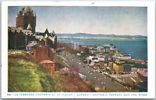 VINTAGE POSTCARD THE DUFFERIN TERRACES AT QUEBEC CITY CANADA WB POSTED 1953 picture